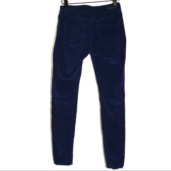 BLANK NYC  blue corduroy low rise skinny jeans jeggings leggings size 27 - Picture 6 of 6